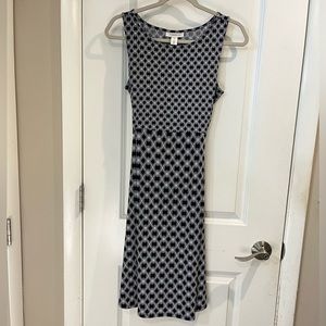 Motherhood Maternity Sleeveless Fit & Flare Tie Back Midi Dress Sz M Navy